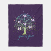 メッセージ感動的の猶予期間の延長 フリースブランケット (正面)