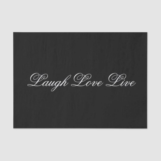 メッセージ感動的ブラックティッシュペーパー 薄葉紙 (正面)