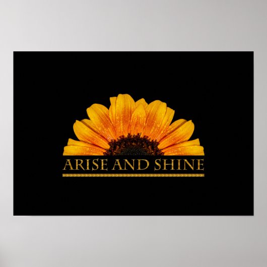 メッセージ感動的前向きひまわり ポスター (正面)