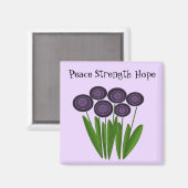 メッセージ感動的 – 平和強さの希望 マグネット (正面/裏面)