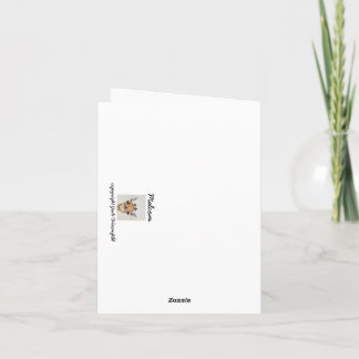 メッセージ用の空白のインテリア付きMalcomノートカード。 カード