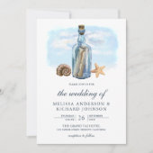 メッセージ素朴航海の結婚の 招待状 (正面)