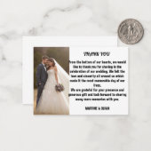 メッセージ結婚とサンキューカード ノートカード (正面/裏面インサイチュ)