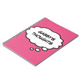 メッセージ考えバブルおもしろいレトロ漫画ブック ノートブック (左側)