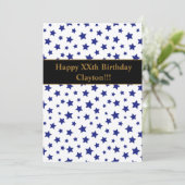 メッセージ誕生日パーティーの招待状とブルースター 招待状 (スタンド正面)