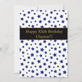 メッセージ誕生日パーティーの招待状とブルースター 招待状