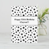 メッセージ誕生日パーティーの招待状を持つブラックスターズ 招待状 (スタンド正面)