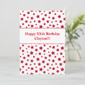 メッセージ誕生日パーティーの招待状を持つレッドスターズ 招待状 (スタンド正面)