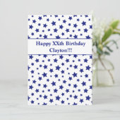 メッセージ誕生日パーティー付きブルースターズ 招待状 (スタンド正面)