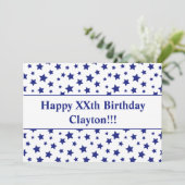 メッセージ誕生日パーティー付きブルースターズ 招待状 (スタンド正面)