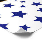 メッセージ誕生日ポスター付き青星 ポスター (角)