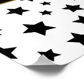 メッセージ誕生日ポスター付き黒星 ポスター (角)