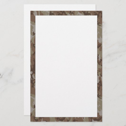 メッセージ迷彩柄 便箋 (正面/裏面)