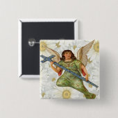 メッセージ送信エンジェルボタン 缶バッジ (正面&裏面)