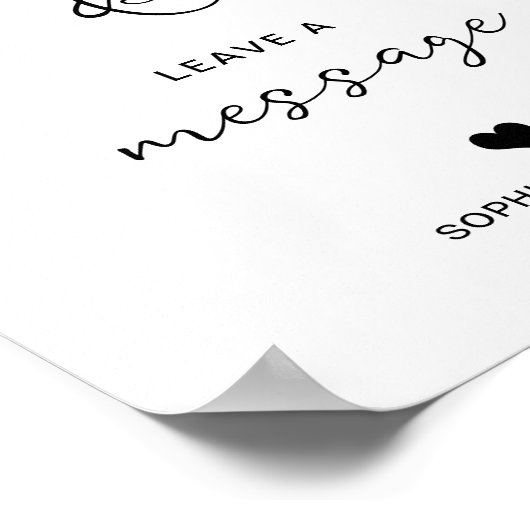 メッセージ離れウェディングパーティのモダン写真をスナップ ポスター (角)