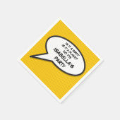 メッセージ音声バブルおもしろいレトロ漫画ブック スタンダードカクテルナプキン (角)