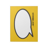 メッセージ音声バブルおもしろいレトロ漫画ブック ノートパッド (回転)