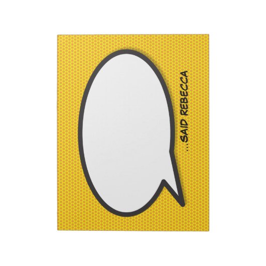 メッセージ音声バブルおもしろいレトロ漫画ブック ノートパッド (回転)