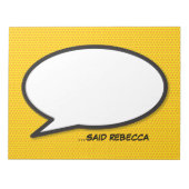 メッセージ音声バブルおもしろいレトロ漫画ブック ノートパッド (正面)