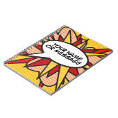 メッセージ音声バブルおもしろいレトロ漫画ブック ノートブック (左側)