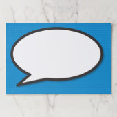 メッセージ音声バブルおもしろいレトロ漫画ブック ペーパーパッド (正面)