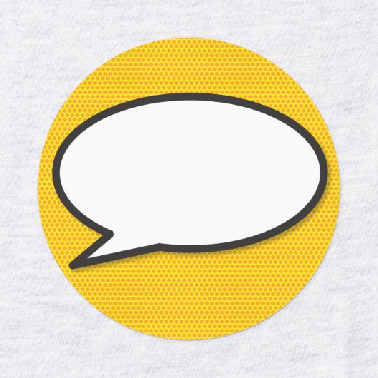 メッセージ音声バブルおもしろいレトロ漫画ブック ラベル (デザイン1)