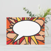 メッセージ音声バブルおもしろいレトロ漫画ブック 案内状 (スタンド正面)