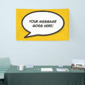 メッセージ音声バブルおもしろいレトロ漫画ブック 横断幕 (トレードショー)
