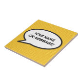 メッセージ音声バブルおもしろいレトロ漫画帳 タイル (側面)