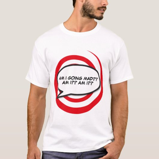 メッセージ音声バブルおもしろいレトロ漫画帳 Tシャツ (正面)