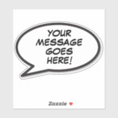 メッセージ音声バブルおもしろいレトロ シール (シート)
