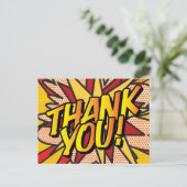 メッセージ音声バブルおもしろいレトロ ポストカード (スタンド正面)