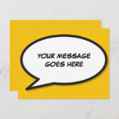 メッセージ音声バブルおもしろい漫画帳 ノートカード (正面/裏面)