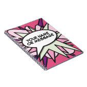 メッセージ音声バブルピンク漫画帳 ノートブック (右側)