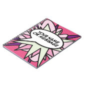 メッセージ音声バブルピンク漫画帳 ノートブック (左側)