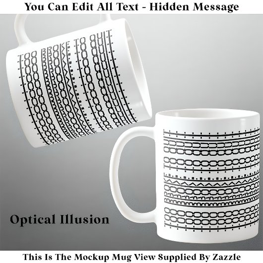 メッセージ136やめBWの隠し機能に壊れた コーヒーマグカップ