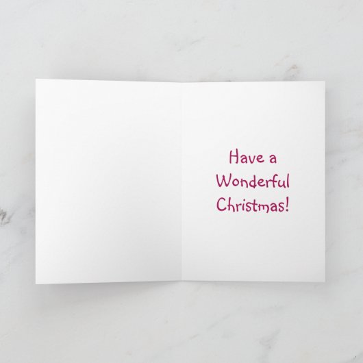 メッセージ・クリスマスを飾ったかわいい漫画のポニー カード (内部)