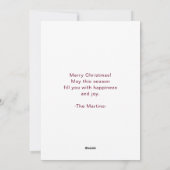 メッセージ・ブルゴーニュのクリスマス写真 シーズンカード (裏面)