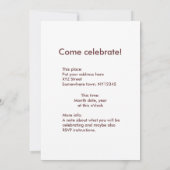 メッセージ-ボトルの海上パーソナライズされた招待状 招待状 (裏面)