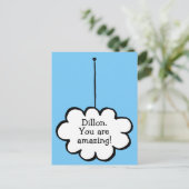 メッセージ 夢の雲のストリング ポストカード (スタンド正面)