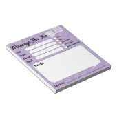 メッセージ For You 電話コール パープルオフィスパッド ノートパッド (アングル)