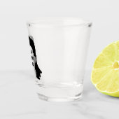 メッセーパーソナライズされたジおもしろいミュレットイラストレーション ショットグラス (右)