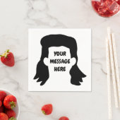 メッセーパーソナライズされたジおもしろいミュレットイラストレーション スタンダードカクテルナプキン (インサイチュ)