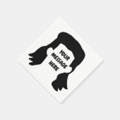 メッセーパーソナライズされたジおもしろいミュレットイラストレーション スタンダードカクテルナプキン (角)