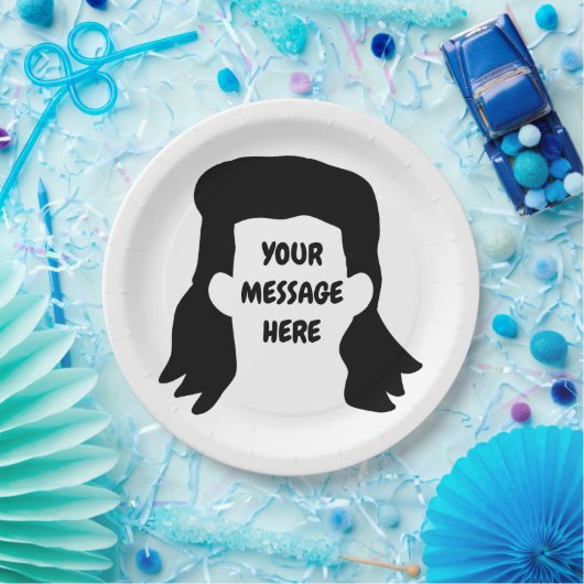メッセーパーソナライズされたジおもしろいミュレットイラストレーション ペーパープレート (パーティー)