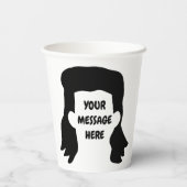 メッセーパーソナライズされたジおもしろいミュレットイラストレーション 紙コップ (裏面)