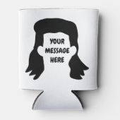 メッセーパーソナライズされたジおもしろいミュレットイラストレーション 缶クーラー (正面)