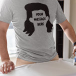 メッセーパーソナライズされたジおもしろいミュレット トライブレンドＴシャツ<br><div class="desc">完璧なギフトをパーソナライズされた作れ。メッセージおもしろいを追加してギャグおもしろいギフトにする漫画のスタイルイラストレーションムレットの髪型と自分のことわざや名前の機能。</div>