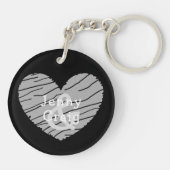 メッセーパーソナライズされたジとフォトカップルのロマンチック キーホルダー (裏面)