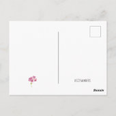 メッセーパーソナライズされたジカラフルフローラはがき ポストカード (裏面)